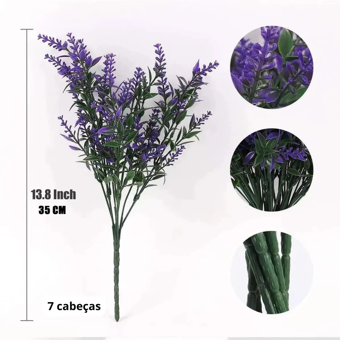 Arranjo de Flores Artificiais Lavanda Decoração - sem vaso